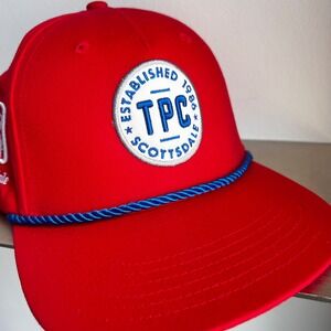 Ahead TPC Scottsdale Golf Hat Red Blue Rope Snapback Classic Cut Cap 365